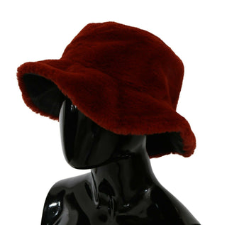 Elegant Red Bucket Cap With Logo Detailing - Luxury for You