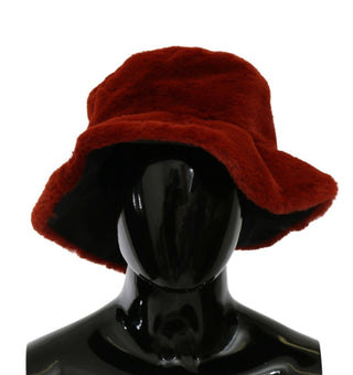 Elegant Red Bucket Cap With Logo Detailing - Luxury for You