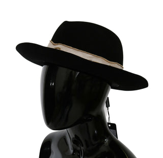 Elegant Black Lapin Wide Brim Panama Hat - Luxury for You