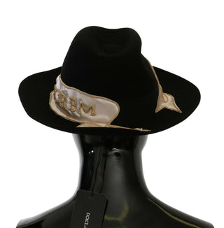 Elegant Black Lapin Wide Brim Panama Hat - Luxury for You