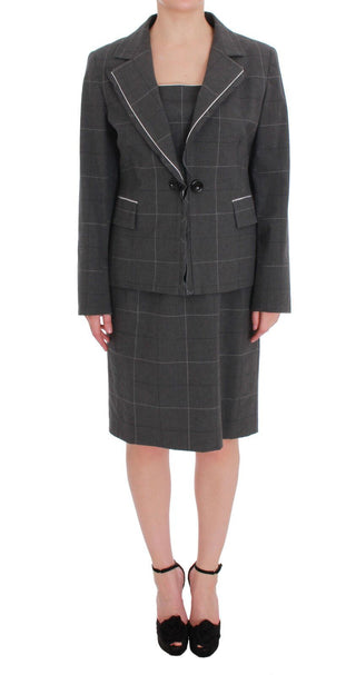 Elegant Checkered Cotton-blend Suit Set - Luxury for You