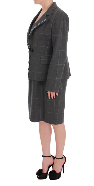 Elegant Checkered Cotton-blend Suit Set - Luxury for You