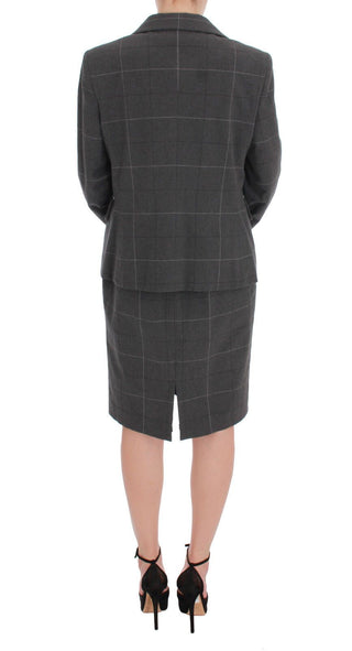 Elegant Checkered Cotton-blend Suit Set - Luxury for You