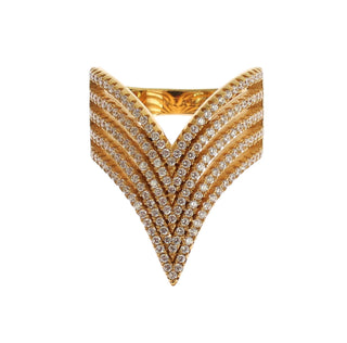 Glamorous Gold Plated Crystal Ring - Luxury for You