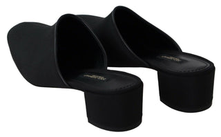 Chic Black Grosgrain Slide Sandals - Luxury for You