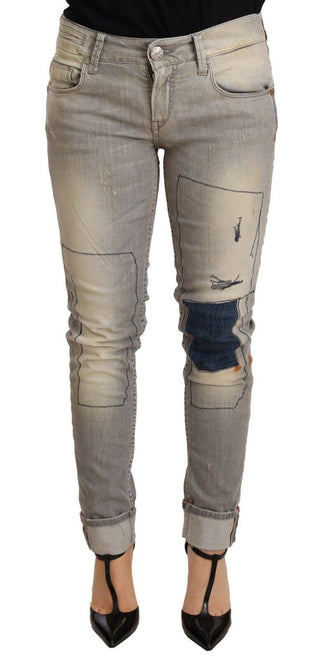 Chic Slim Fit Gray Wash Denim Jeans - Luxury for You