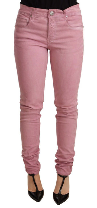 Elegant Slim Fit Pink Denim Jeans - Luxury for You