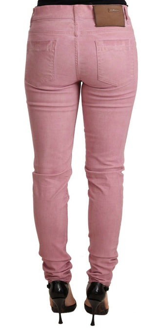 Elegant Slim Fit Pink Denim Jeans - Luxury for You