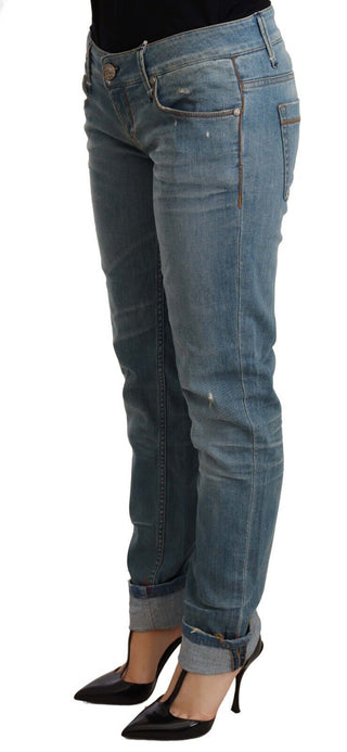 Chic Washed Cotton Denim With Folded Hem - Luxury for You