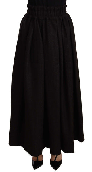 Elegant High Waist Maxi A-line Wool Skirt - Luxury for You