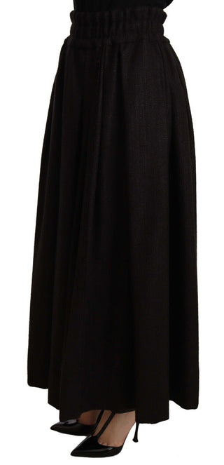 Elegant High Waist Maxi A-line Wool Skirt - Luxury for You