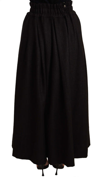 Elegant High Waist Maxi A-line Wool Skirt - Luxury for You