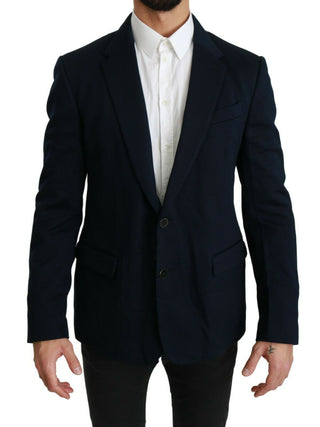 Elegant Slim Fit Dark Blue Men's Blazer - Luxury for You