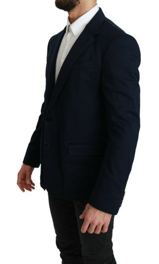 Elegant Slim Fit Dark Blue Men's Blazer - Luxury for You