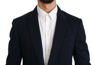 Elegant Slim Fit Dark Blue Men's Blazer - Luxury for You