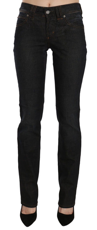 Elegant Black Slim Fit Corduroy Jeans - Luxury for You