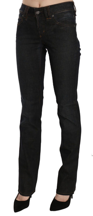 Elegant Black Slim Fit Corduroy Jeans - Luxury for You