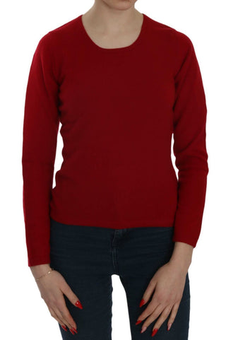 Elegant Red Cashmere Pullover Blouse - Luxury for You