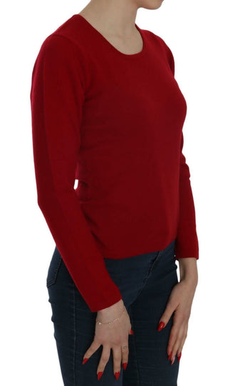 Elegant Red Cashmere Pullover Blouse - Luxury for You