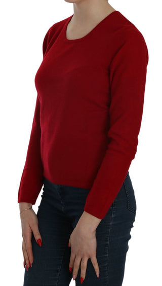 Elegant Red Cashmere Pullover Blouse - Luxury for You