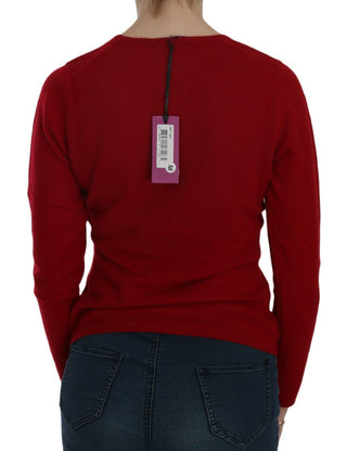 Elegant Red Cashmere Pullover Blouse - Luxury for You