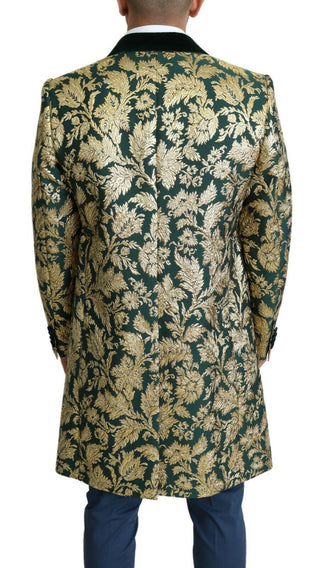 Elegant Gold Green Jacquard Sicilia Jacket - Luxury for You