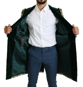 Elegant Gold Green Jacquard Sicilia Jacket - Luxury for You