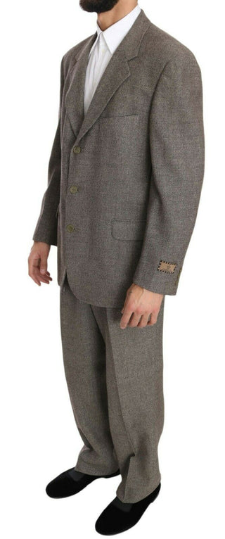 Elegant Light Brown Wool Men's Suit - Luxury for You