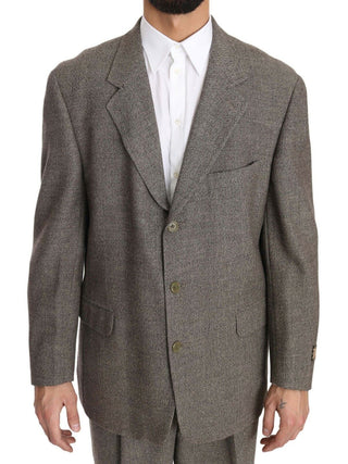 Elegant Light Brown Wool Men's Suit - Luxury for You