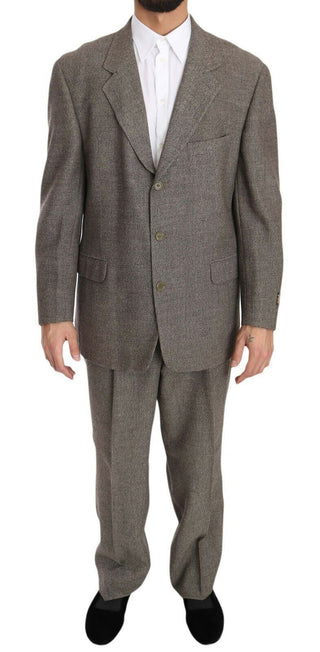 Elegant Light Brown Wool Men's Suit - Luxury for You