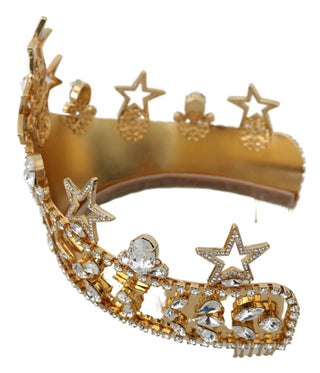 Regal Crystal Diadem Gold Tiara