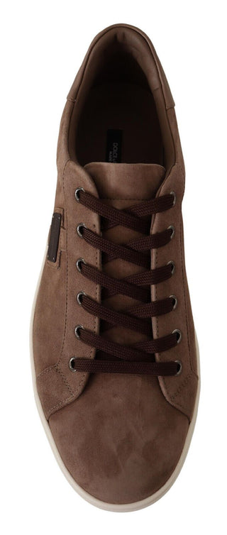 Elegant Brown Leather Sneakers For Men