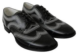 Elegant Black And White Derby Shoes