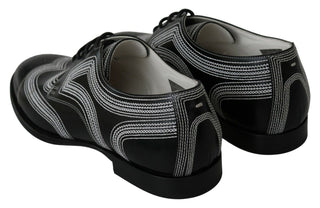 Elegant Black And White Derby Shoes