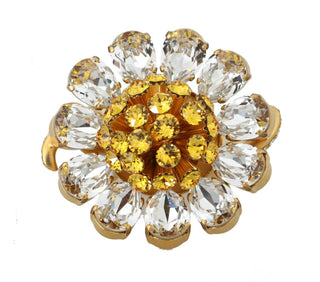 Crystal Flower Statement Ring Size Us 7.5 - Luxury for You