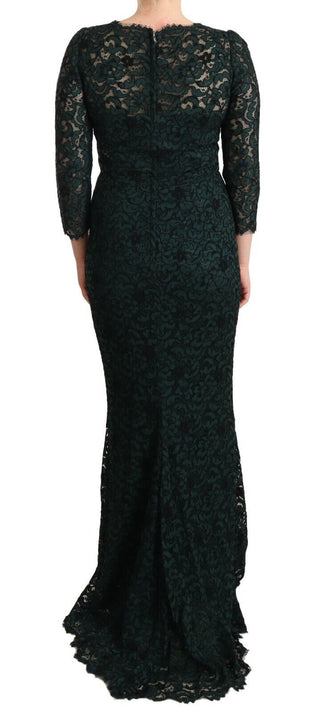 Elegant Lace Floor-length V-neck Dress