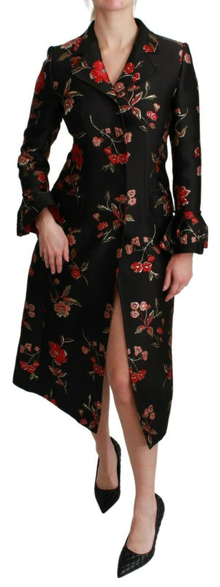 Elegant Floral Embroidered Trench Coat - Luxury for You