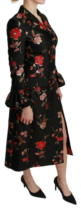 Elegant Floral Embroidered Trench Coat - Luxury for You