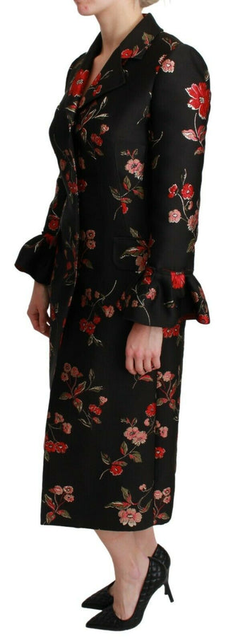 Elegant Floral Embroidered Trench Coat - Luxury for You