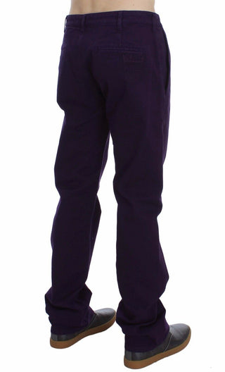 Purple Cotton Stretch Slim Chinos - Luxury for You