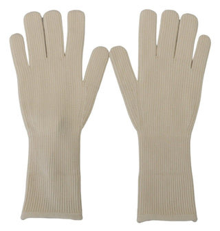 Elegant White Cashmere Gloves