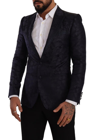 Elegant Dark Blue Martini Formal Blazer