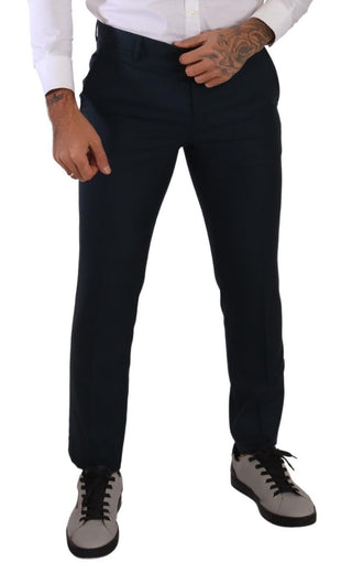 Elegant Slim Fit Cashmere-silk Dress Pants