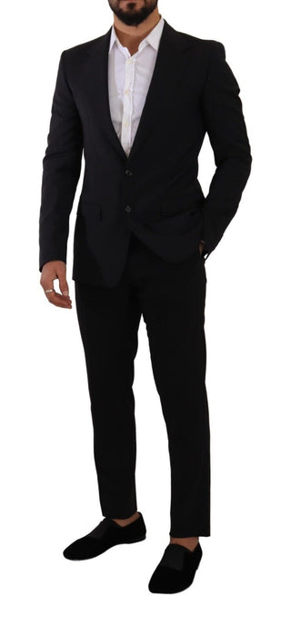 Elegant Black Martini Slim Fit Blazer And Vest