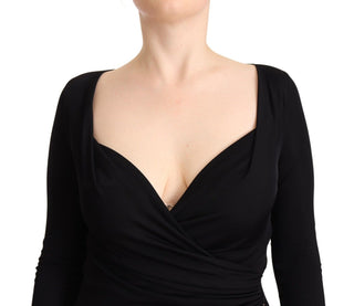 Elegant Black Sheath Dress With Sweetheart Neckline