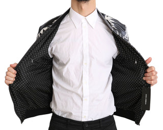 Elegant Banana Leaf Print Silk Bomber Jacket - Luxury for You