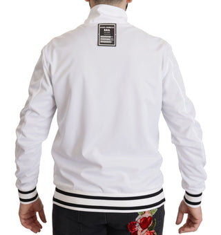 Sleek White Zip Sweater For Men