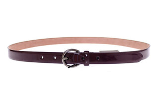 Elegant Purple Leather Belt - Italian Elegance - Luxury for You