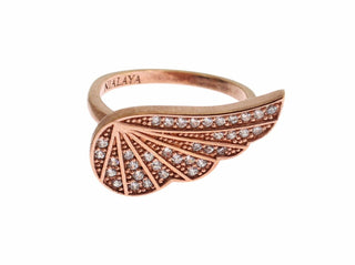 Elegant Pink Gold Cz Crystal Ring - Luxury for You