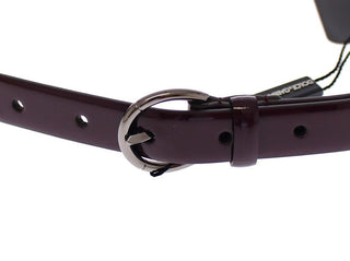 Elegant Purple Leather Belt - Italian Elegance - Luxury for You